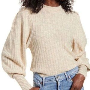 Nordstrom Leith Sweater with Puff Sleeves - Super Soft - Size Large